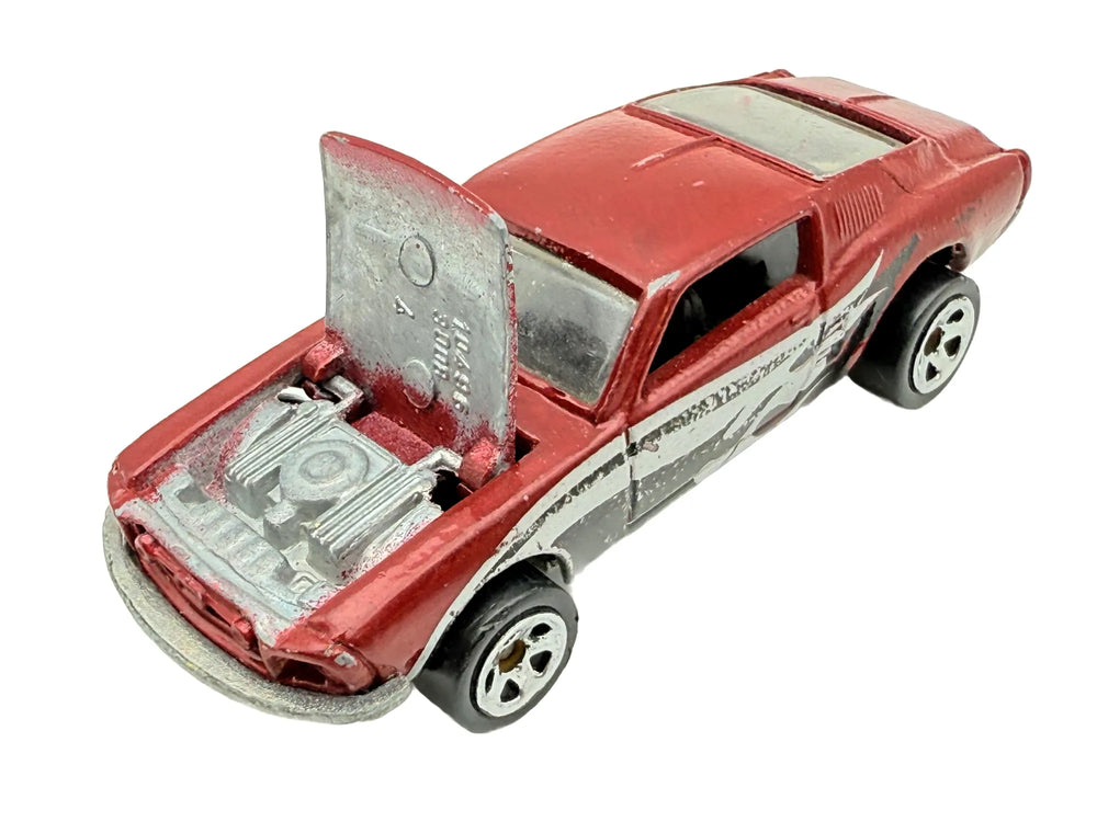 1968 CUSTOM MUSTANG, Hot Wheels 2002, Metal Metal, Die cast, Czerwony, 1:64