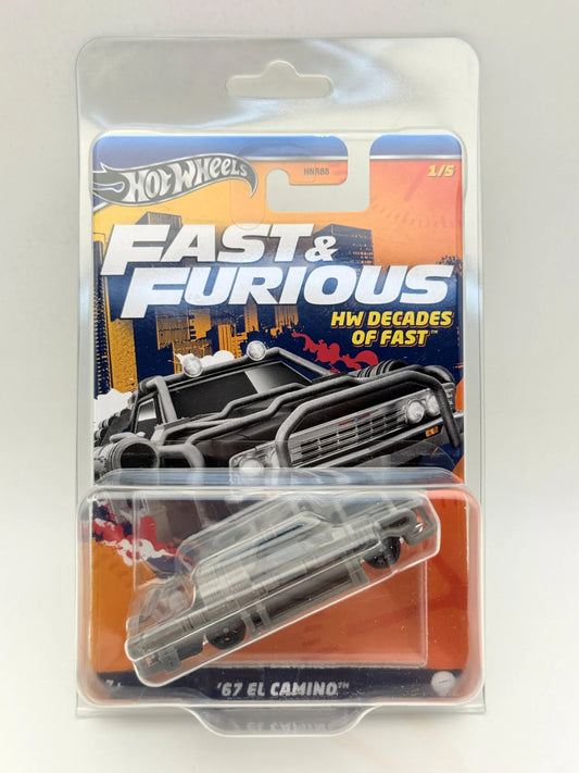 '67 EL CAMINO Hw Decades Of Fast Hot Wheels 2023 Srebrny 1:64