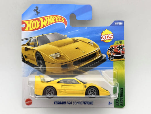 FERRARI F40 COMPETIZIONE EXOTICS Hot Wheels 2025 Żółty 1:64