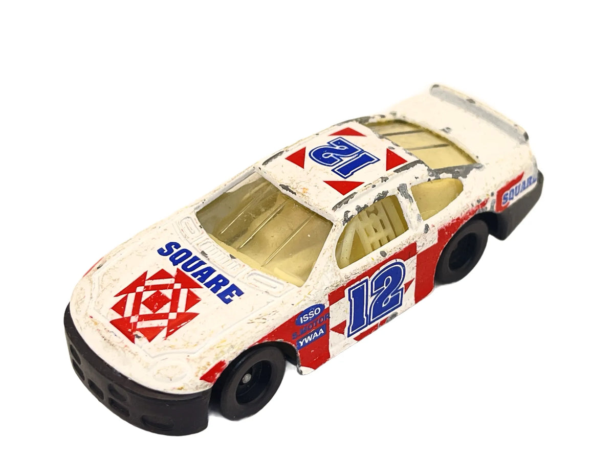 #12 Square Nascar Stock Car Rar, Vintage Unbranded Die cast 8106 Biały 1:64