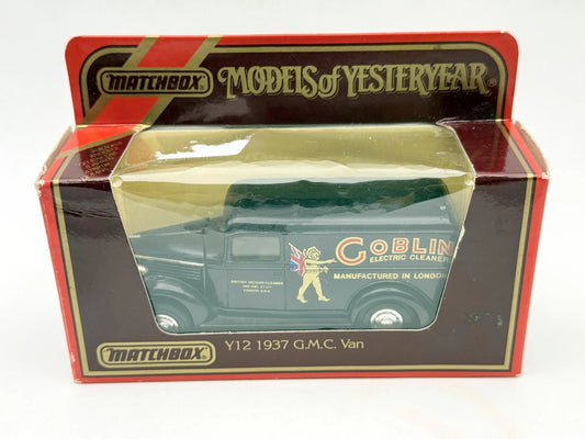 Y12 1937 G.M.C. VAN Matchbox 1987 Zielony 1:45 Made in Macau Goblin