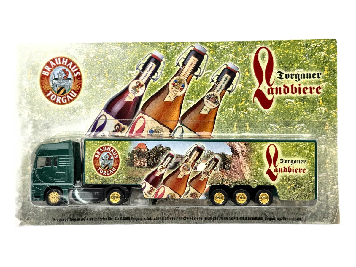 MAN TRUCK Hümmer 1:87 Zielony Reklama Brauhaus Torgau Torgauer Landbiere – zdjęcie 4
