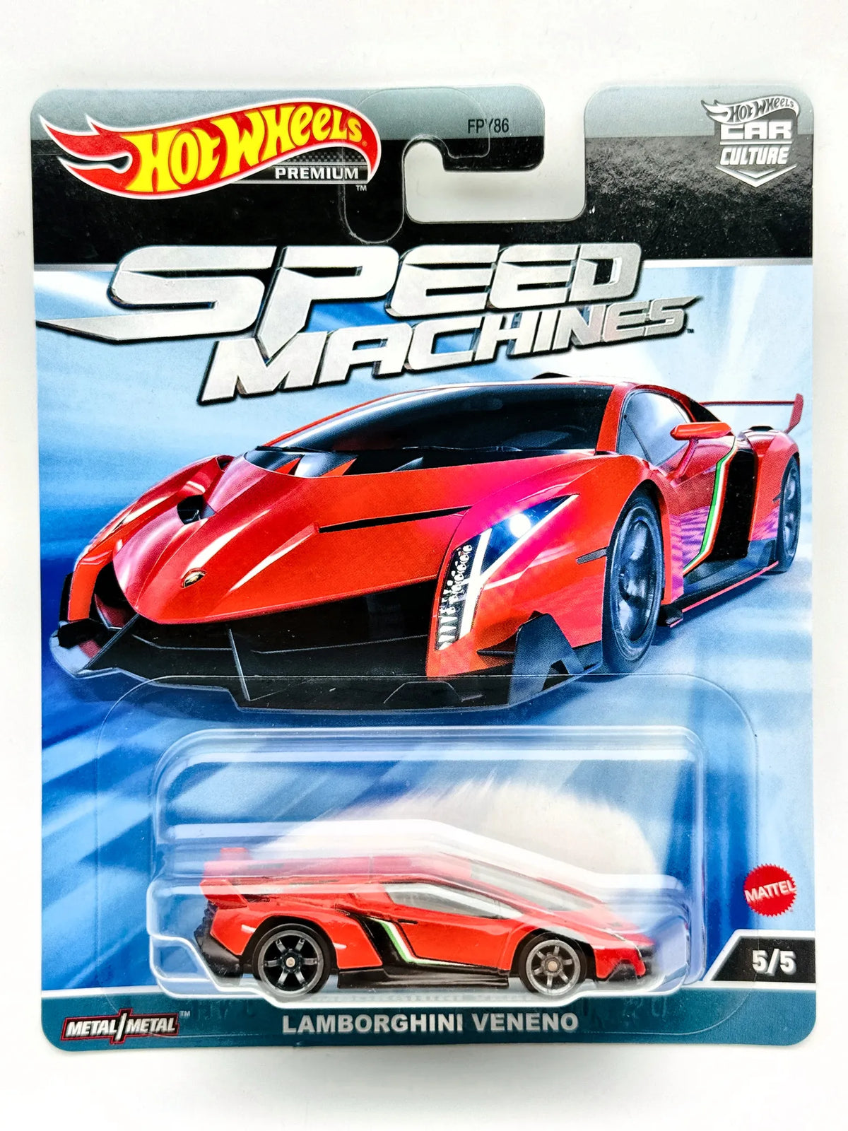 Lamborghini Veneno Hot Wheels 2021 1:64 Blister Czerwony