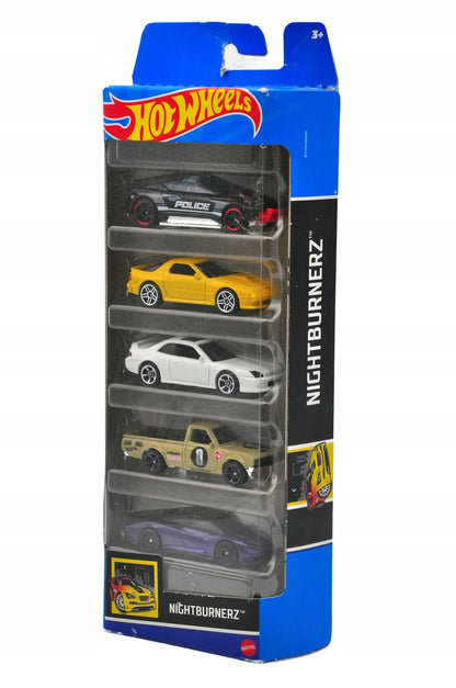 5 PACK HOT WHEELS "NIGHTBURNERZ", Hot Wheels 2022, Resoraki, 5 PAK, 1:64