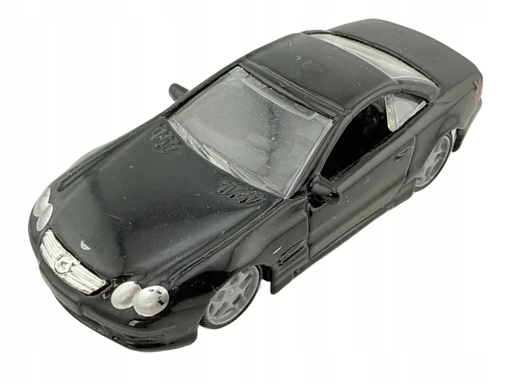 MERCEDES-BENZ SL 55 AMG, Bburago, Resoraki, Die cast 11635, Czarny, 1:64