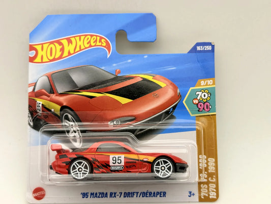'95 MAZDA RX-7 DRIFT '70 VS '90 Hot Wheels 2025 Czerwony 1:64