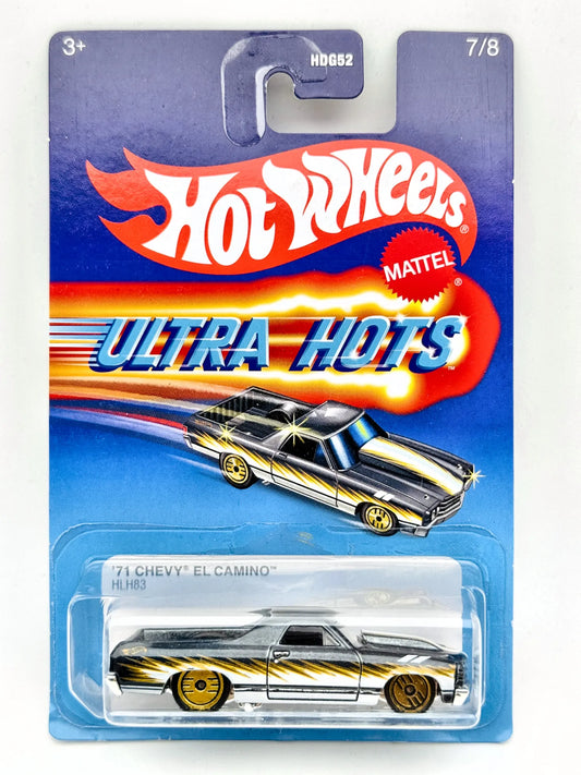 '71 Chevy El Camino Hot Wheels 2021 Ultra Hots 1:64 Pickup Blister Srebrny