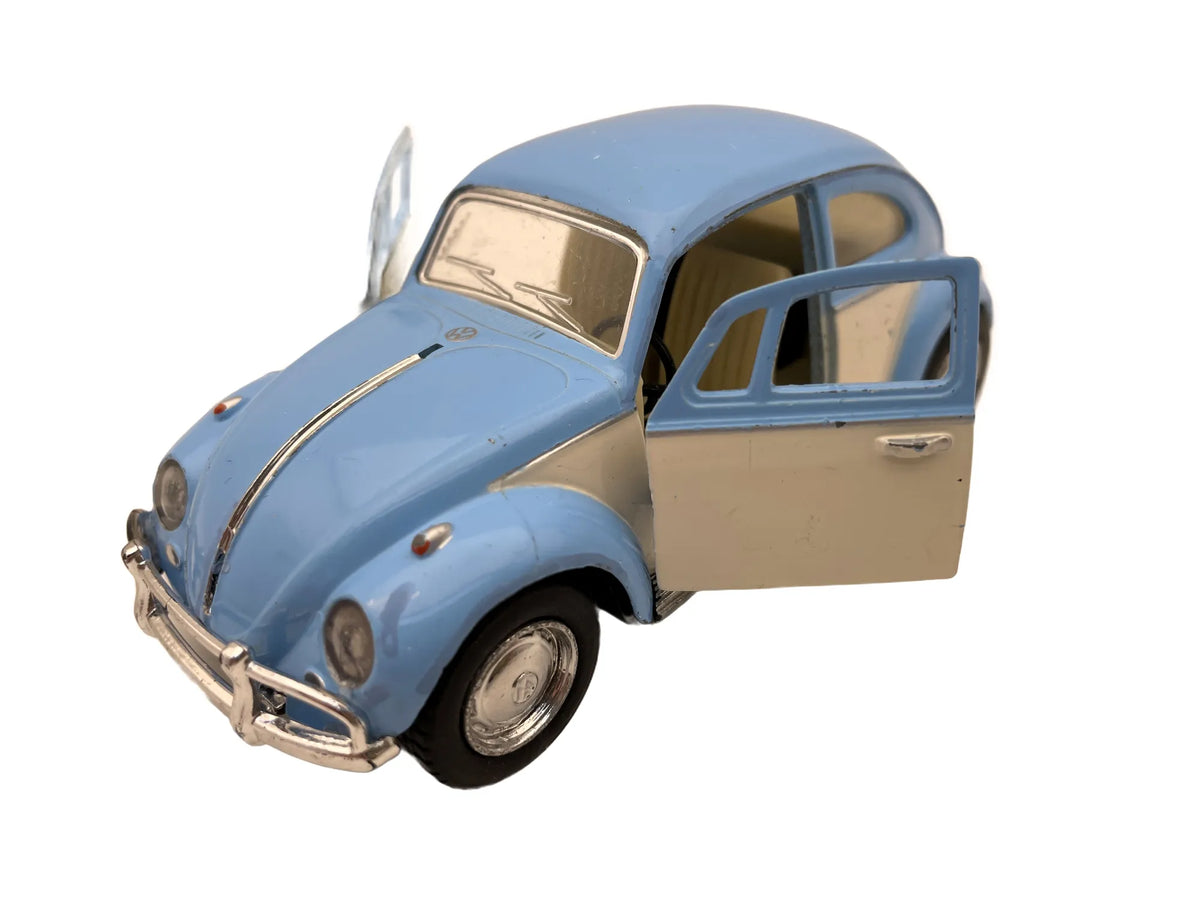VOLKSWAGEN CLASSICAL BEETLE 1967, Kinsmart, Vintage Die cast Niebieski 1:32