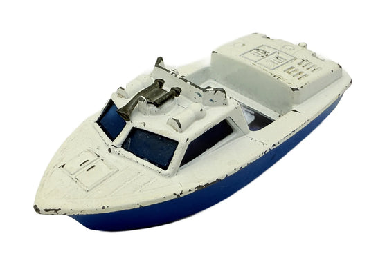 Police Launch Matchbox Biało-Niebieska 1:100 Made in Anglia