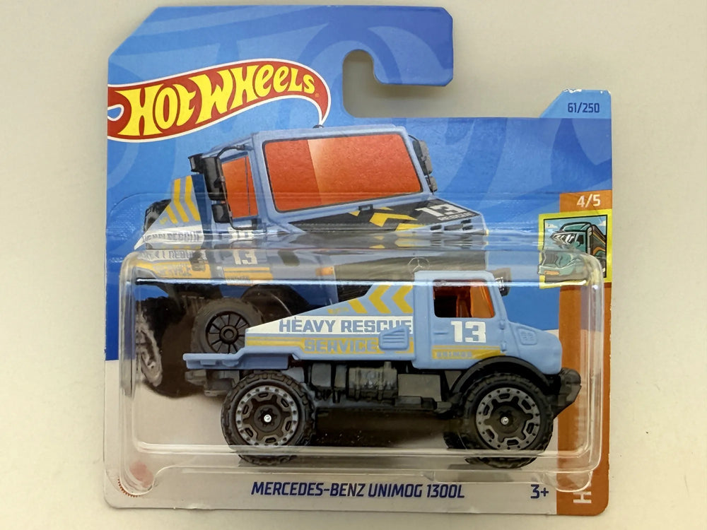 MERCEDES-BENZ UNIMOG 1300L HW Haulers Hot Wheels 2023 Niebieski 1:64