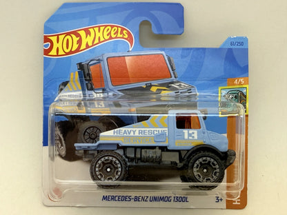 MERCEDES-BENZ UNIMOG 1300L HW Haulers Hot Wheels 2023 Niebieski 1:64