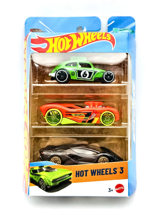 3-PACK (Lamborghini) Hot Wheels 2024 1:64 6 Blister Wielokolorowy