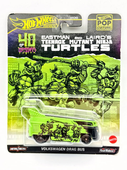 Volkswagen Drag Bus Hot Wheels 2023 Ninja Turtles 1:64 Van Blister Zielony
