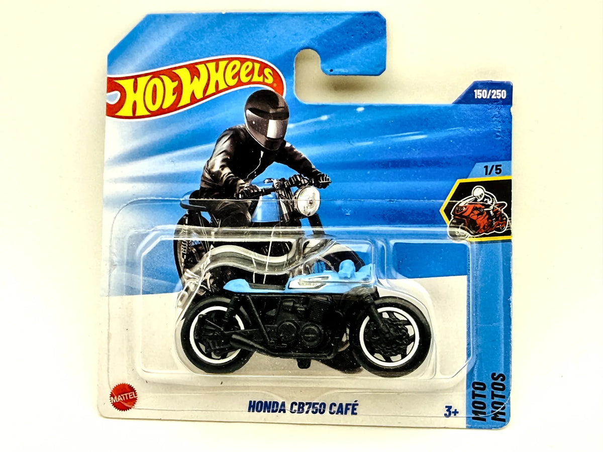 Honda CB750 Café Hot Wheels 2025 Moto Motos 1:64 Motocykl Blister Czarny