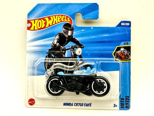 Honda CB750 Café Hot Wheels 2025 Moto Motos 1:64 Motocykl Blister Czarny