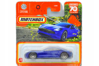 Fisker Karma Superfast Matchbox 2022 Niebieski 1:64