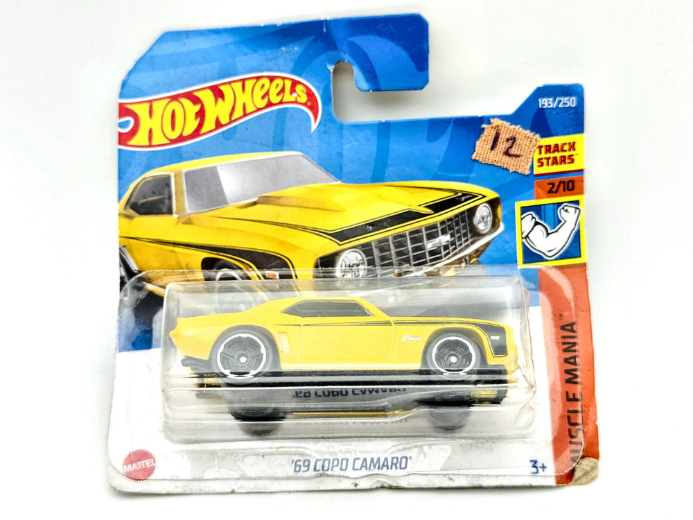 '69 Copo Camaro Hot Wheels 2022 Muscle Mania 1:64 Blister Żółty