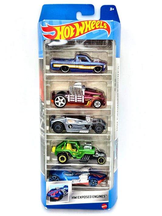 5 Pack - HW Exposed Engines Hot Wheels 2023 1:64 Blister
