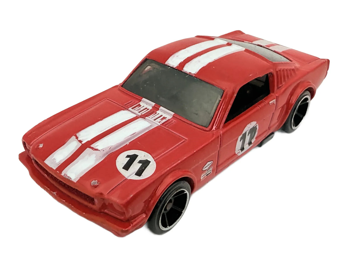 '65 Ford Mustang Fastback, Hot Wheels, Resoraki, die cast, 1:64, czerwony