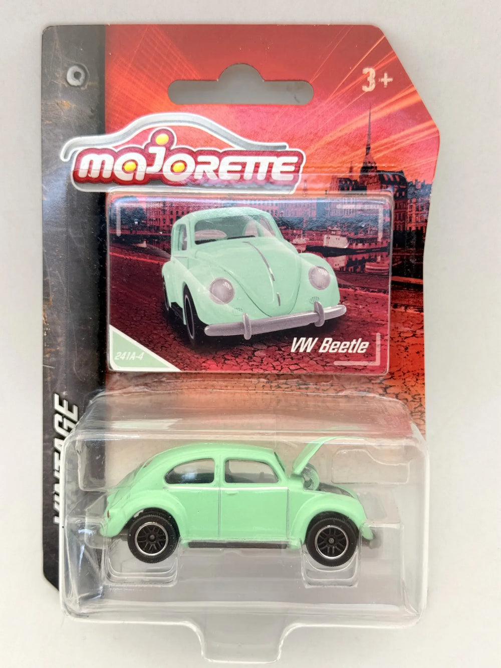 Garbus VW BEETLE Vintage Majorette Miętowy 1:64