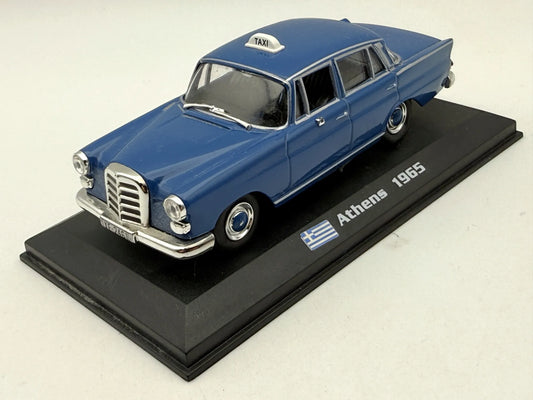 MERCEDES 200D, TAXI ATHENS 1965, AmerCom 2008, Niebieski, 1:43, Resoraki