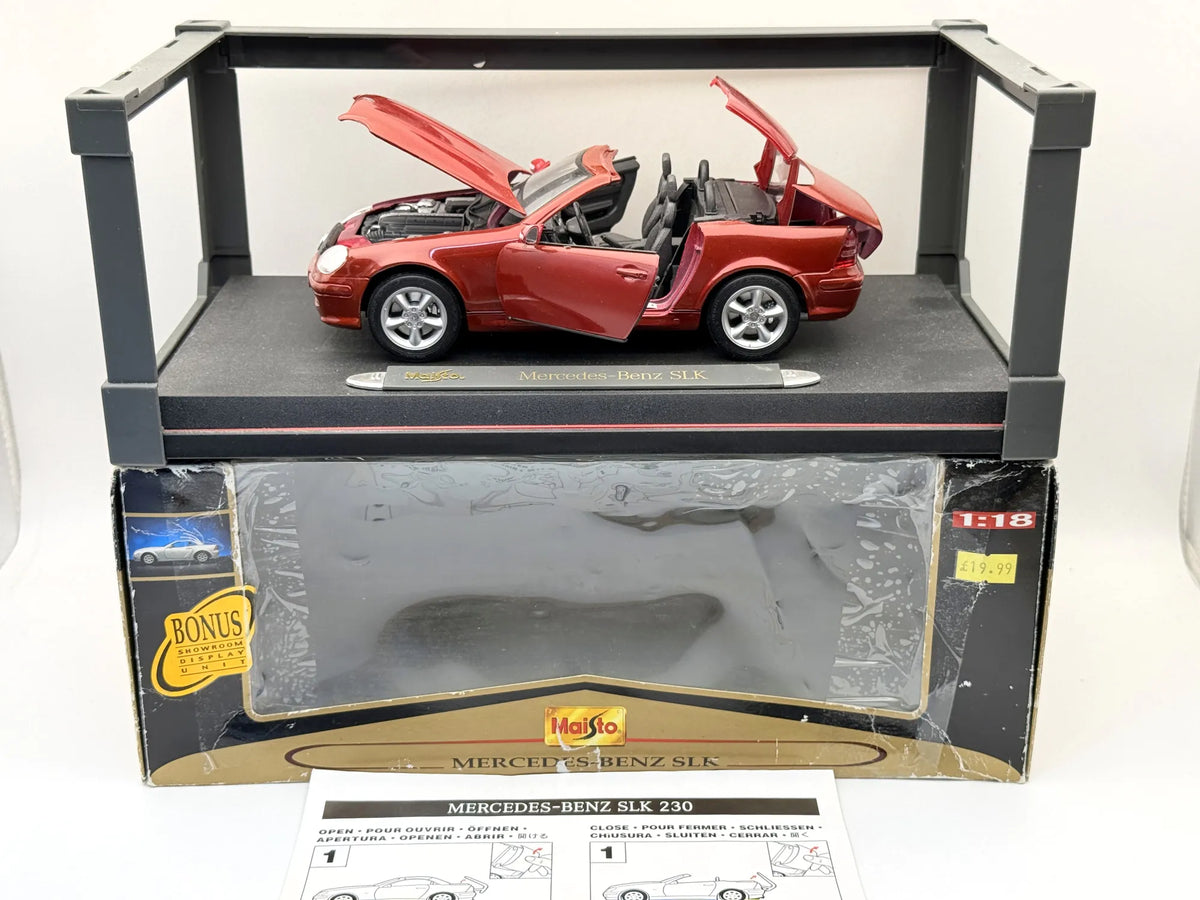 MERCEDES-BENZ SLK 230 Roadster Maisto 1996 Czerwony 1:18 Special Edition