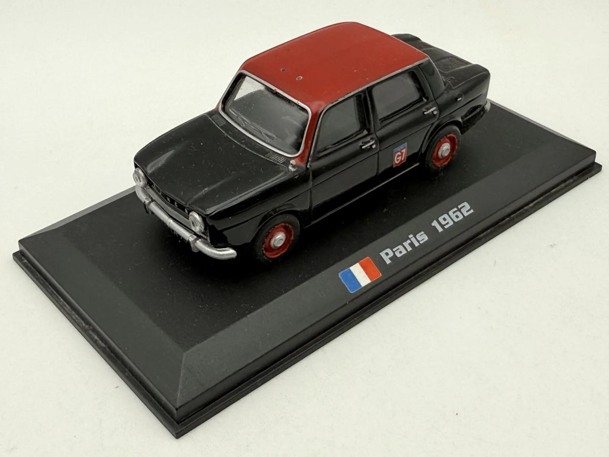 SIMCA 1000, TAXI PARIS 1962, AmerCom, Die cast, Czarny, 1:43, Resoraki