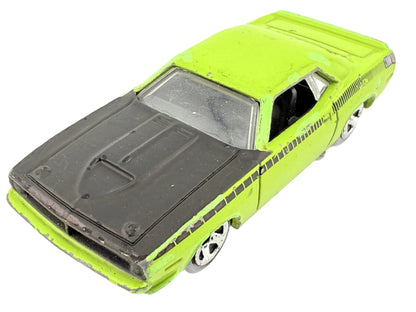 1970 PLYMOUTH AAR CUDA, Chrysler Llc, Die cast B14, Zielony, 1:64, Resoraki