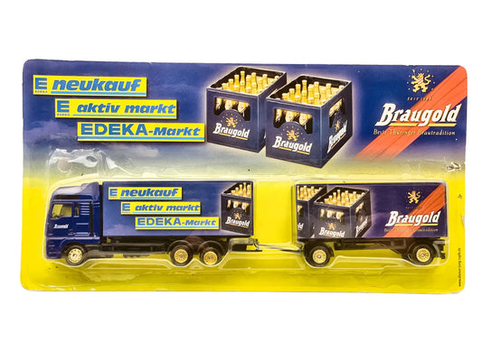 MAN Grell 1:87 neukauf EDEKA Braugold Blister Niebieski Promocyjny