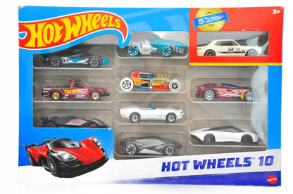 ZESTAW 10 SAMOCHODZIKÓW, Hot Wheels, Resoraki, Die cast 54886, Różnorodna