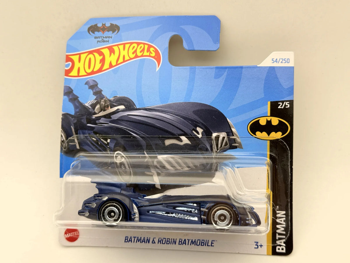BATMAN & ROBIN BATMOBILE Mainline Hot Wheels 2024 Niebieski 1:64