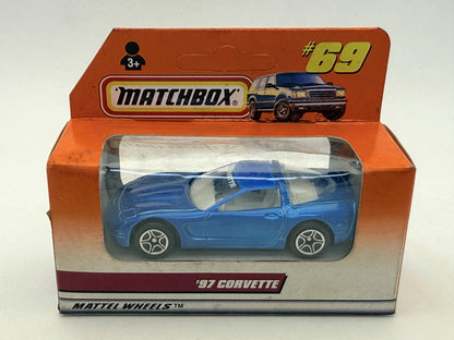 '97 CORVETTE Mattel Wheels Matchbox 1997 Niebieski 1:64