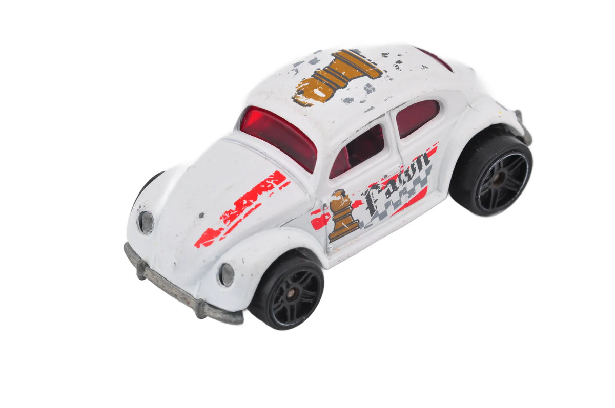Volkswagen Beetle, VW, Hot Wheels, Chess, die cast resoraki, 1:64, biały