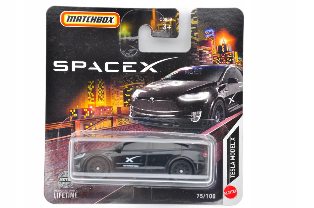 TESLA MODEL X Matchbox 2024 Czarny 1:64 SpaceX
