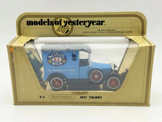 1927 TALBOT Matchbox 1978 Niebieski 1:47 Made in England Nestle's Milk