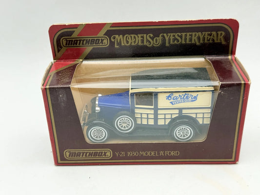 1930 MODEL A FORD Matchbox 1984 Niebieski 1:40 Made in England Barter's