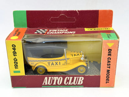 1934 FORD MODEL A TAXI Vintage Tesco 1986 Żółty 1:43 Made in United Kingdom