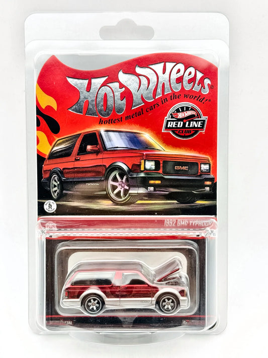 GMC Typhoon Hot Wheels 2025 RLC 1:64 Blister + Protektor Czerwony