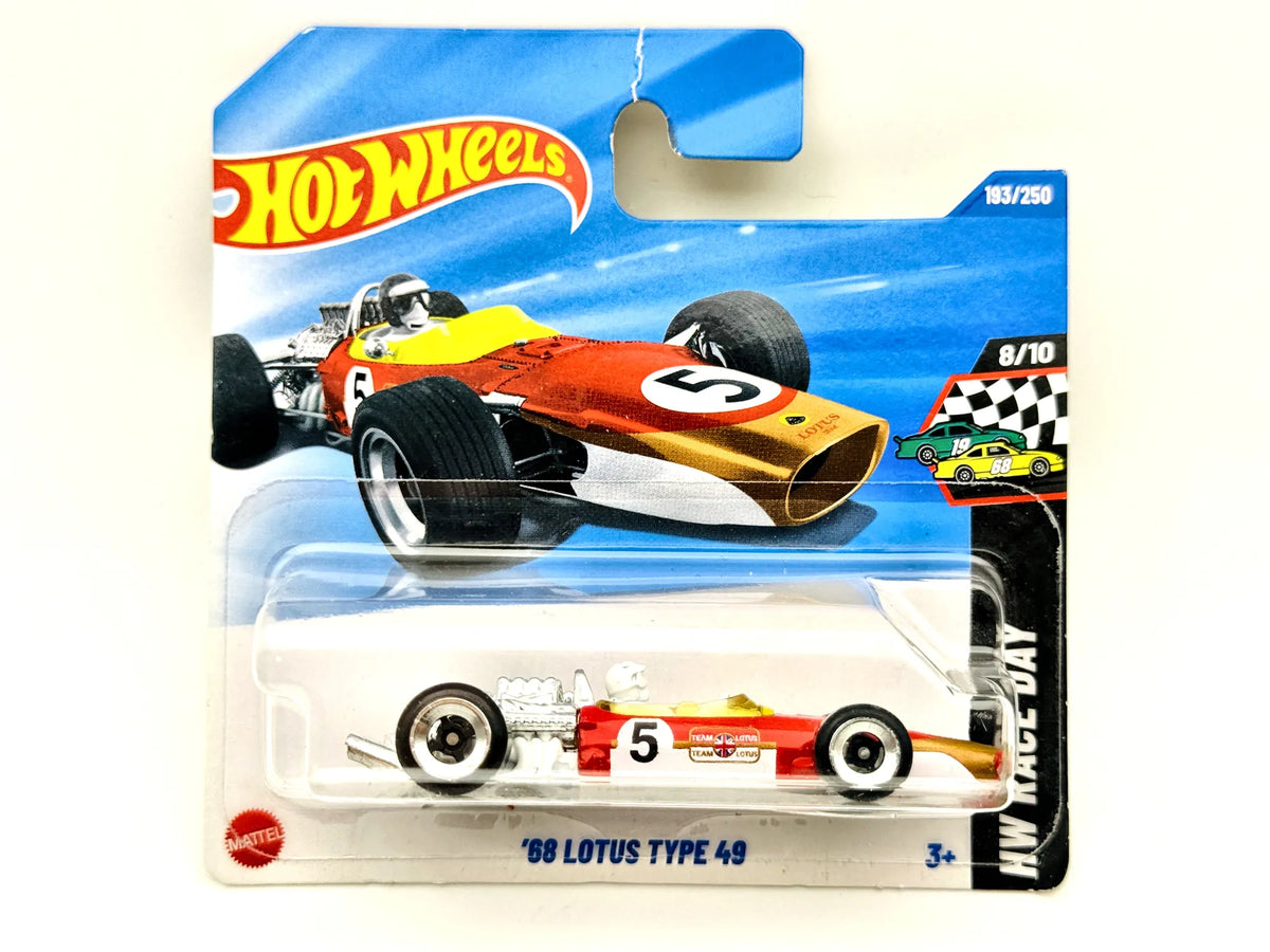 Lotus Type 49 Hot Wheels 2025 HW RACE DAY 1:64 Bolid F1 5 Blister Czerwony
