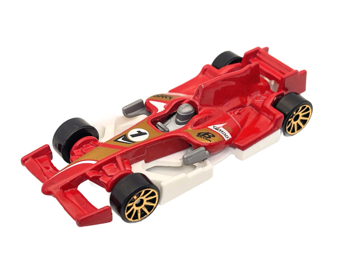 F1 RACER, Hot Wheels, Resoraki, Die cast, Czerwony 1:64