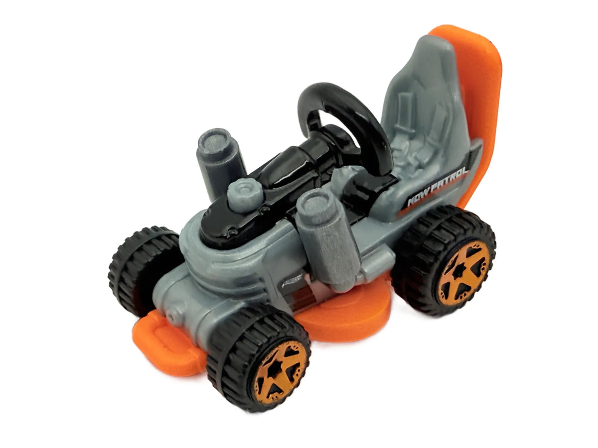 Grass Chomper, Hot Wheels 2015, die cast resoraki, szary i pomarańcz. 1:64