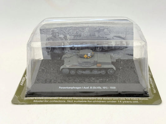 Czołg Panzerkampfwagen I Ausf. B Tanks of the World AmerCom Szary 1:72