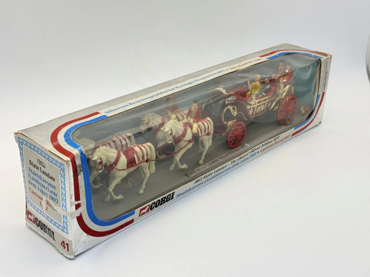 1902 STATE LANDAU Kings And Queens Of Britain Corgi 1977 1:30 Made in UK