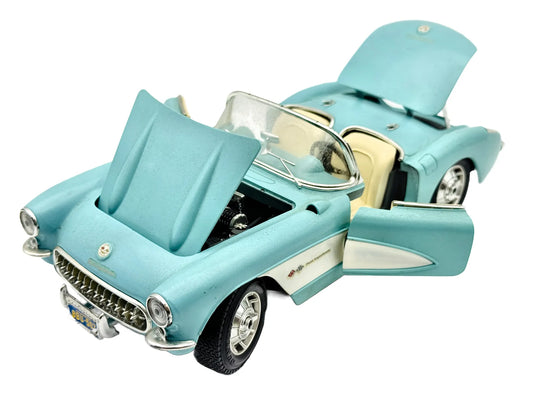 Chevrolet Corvette (1957) Bburago 1:18 Made in Italy Luzak Turkusowy
