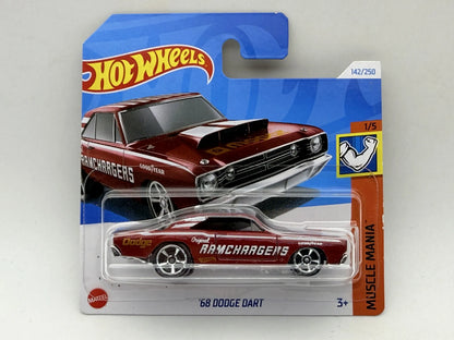'68 Dodge Dart Muscle Mania Hot Wheels 2024 Czerwony 1:64