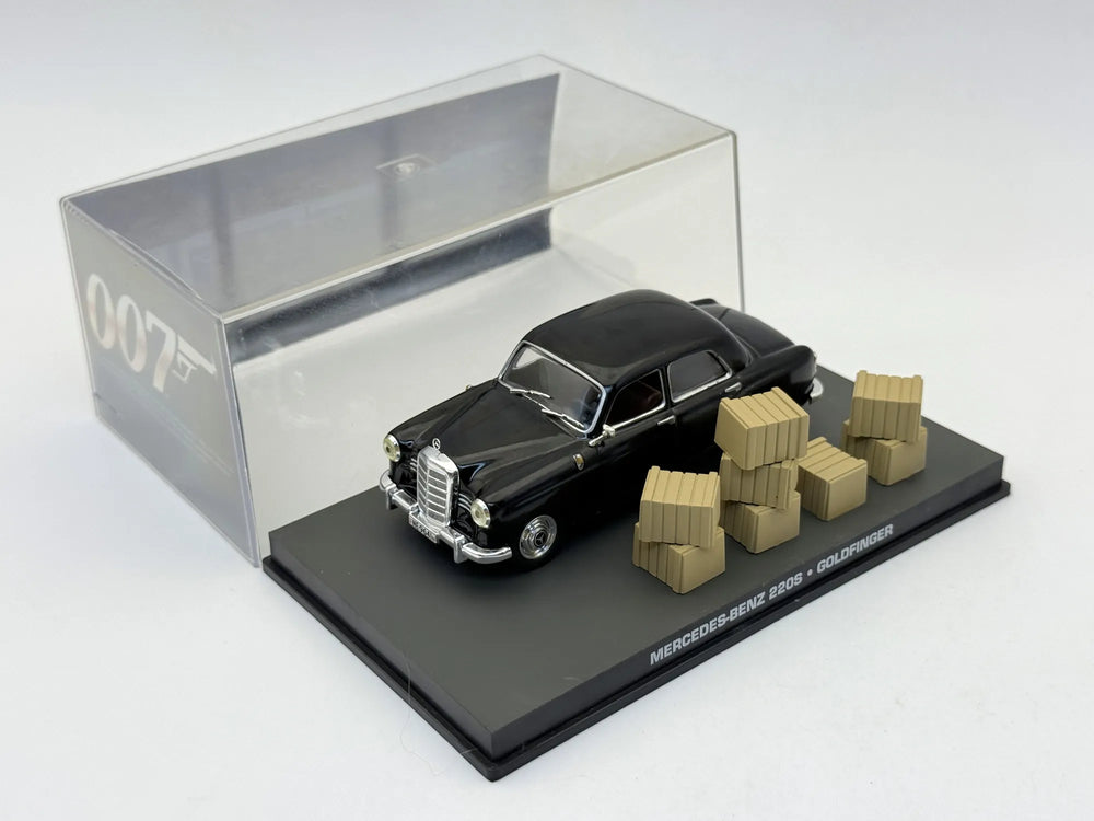 MERCEDES-BENZ 220S Z 1956 GOLDFINGER James Bond Eaglemoss 2012 Czarny 1:43