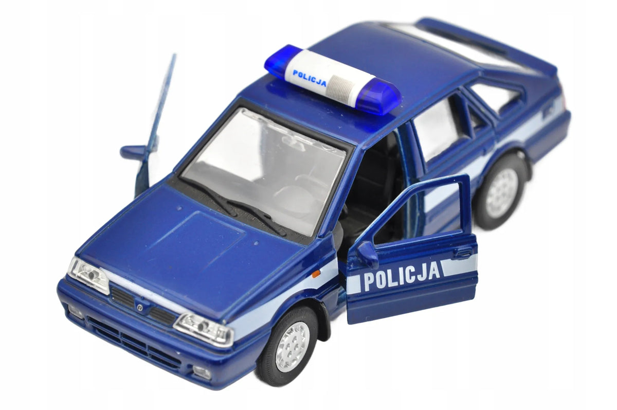 FSO Polonez Caro Plus Policja Welly 1:34 Radiowóz Biało-Niebieski
