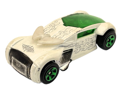 Phantom racer, Hot Wheels 2004, Resoraki, Die cast, Biały 1:64