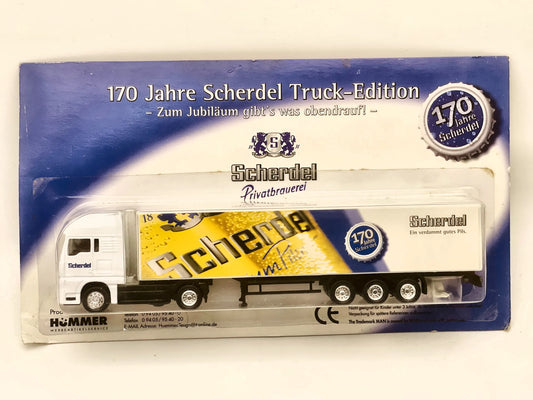 MAN F2000 Hümmer 2001 1:87 Ciężarówka Promocyjna Scherdel Blister Biały