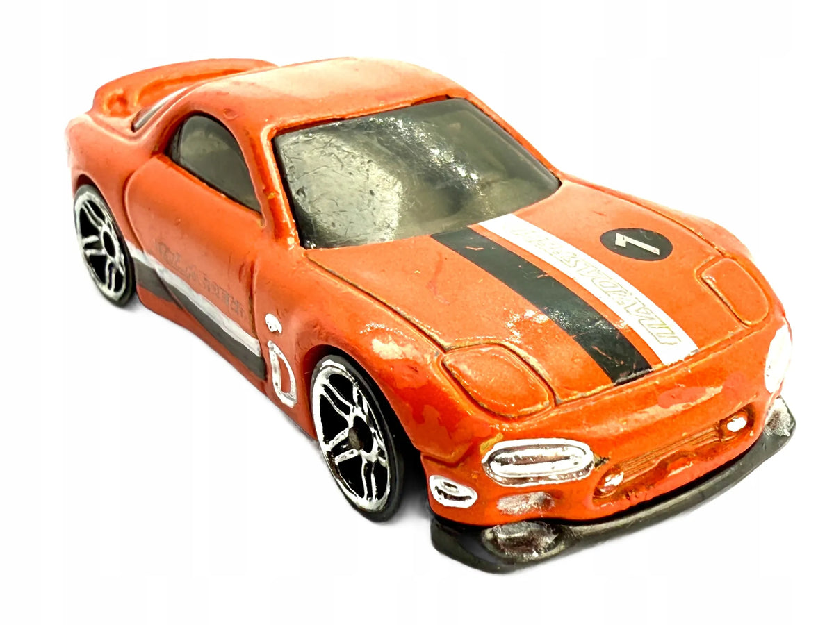 '95 MAZDA RX-7, Hot Wheels 2017, Resoraki, Die cast DTW90, Pomarańcz. 1:64